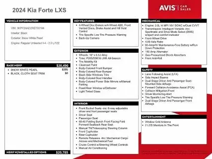 KIA FORTE 2024 photo 12