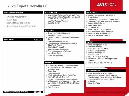 TOYOTA COROLLA 2025 photo 12