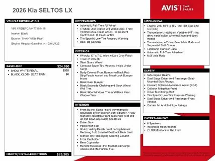 KIA SELTOS 2026 photo 12