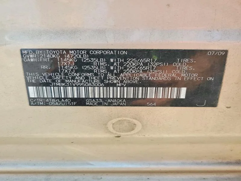 TOYOTA RAV4 2009 photo 14