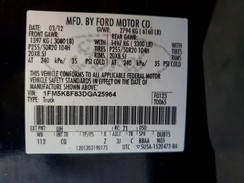 FORD EXPLORER 2013 photo 13