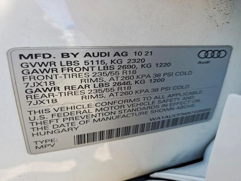 AUDI Q3 2022 photo 12