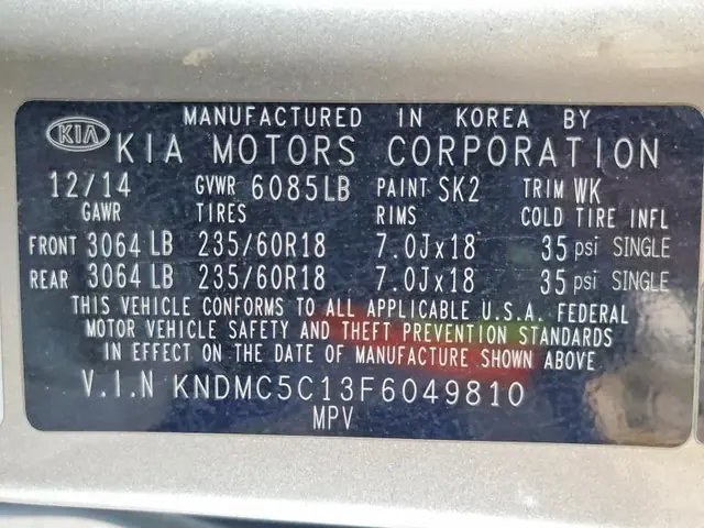 KIA SEDONA 2015 photo 13