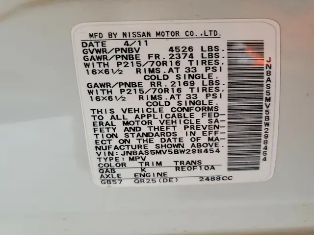 NISSAN ROGUE 2011 photo 12