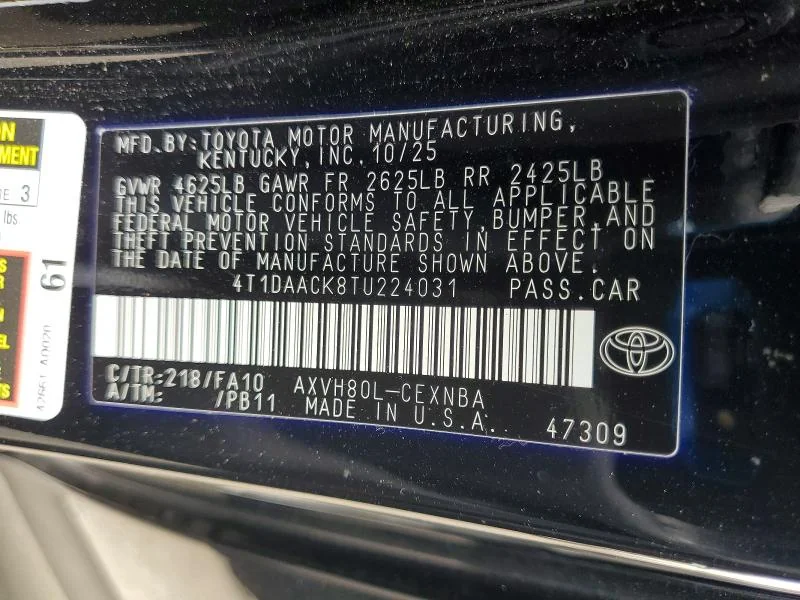 TOYOTA CAMRY 2026 photo 13