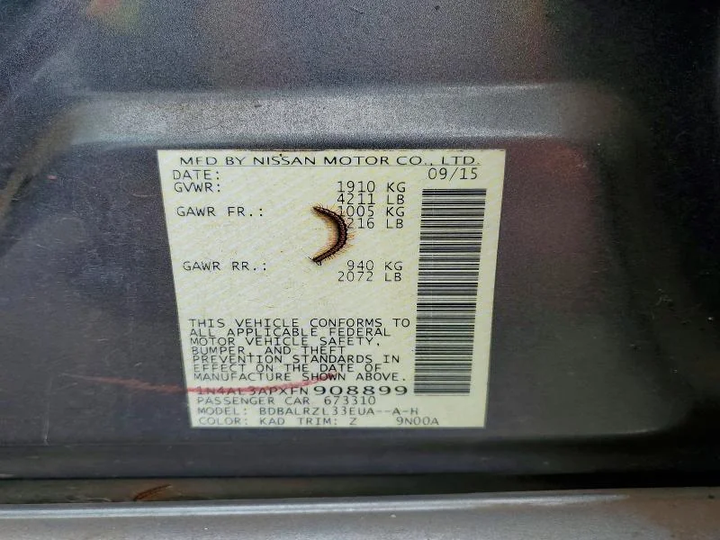NISSAN ALTIMA 2015 photo 12