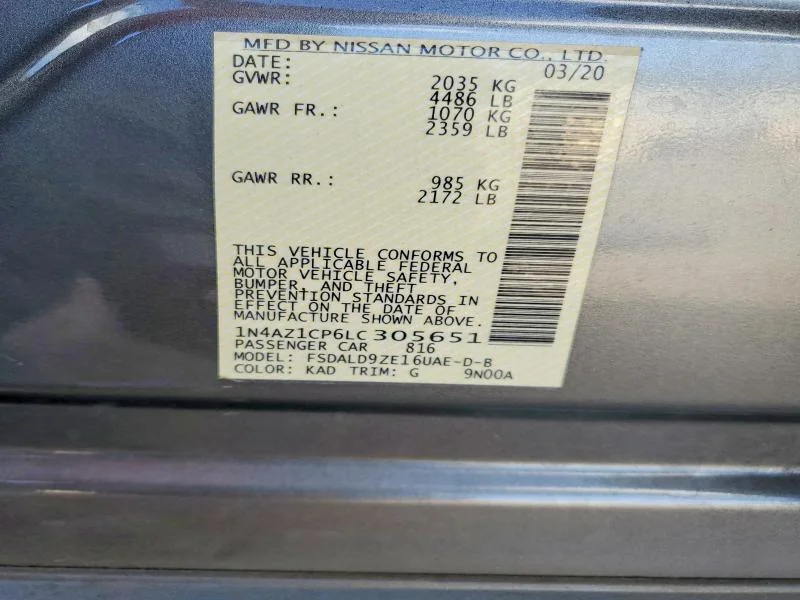 NISSAN LEAF 2020 photo 13