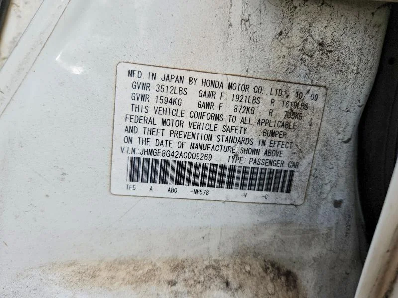 HONDA FIT 2010 photo 13